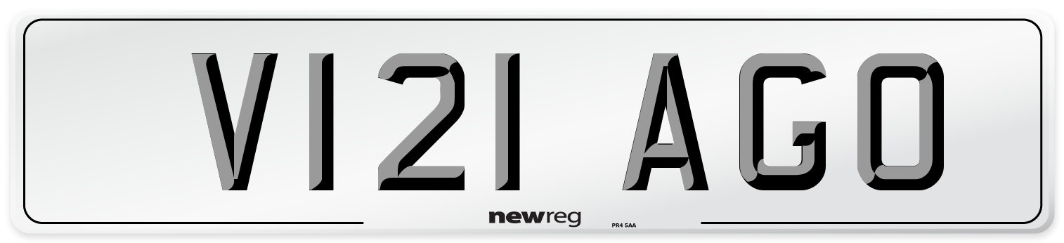 V121 AGO Number Plate from New Reg